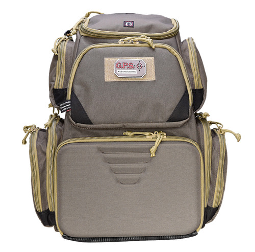 GPS BAG/GOUTDOORS(GSM) GPS Bags 1611SC Sporting Clays Backpack Olive w/Visual ID Storage System, Lockable Zippers, Storage Pockets, Pull-Out Rain Cover