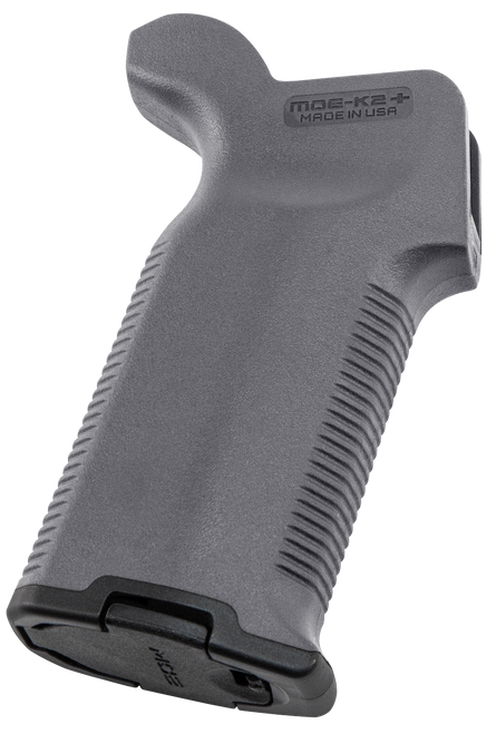 MAGPUL INDUSTRIES CORP Magpul MAG532-GRY MOE-K2+ Grip Gray Polymer for AR-15, AR-10, M4, M16, M110, SR25