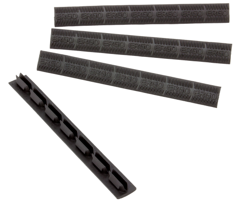 ERGO/FALCON INDUS INC Ergo 4332BK WedgeLok Slot Cover  Black Rubber, 4 Slot Low Profile w/Aggressive Texture 4 Per Pack