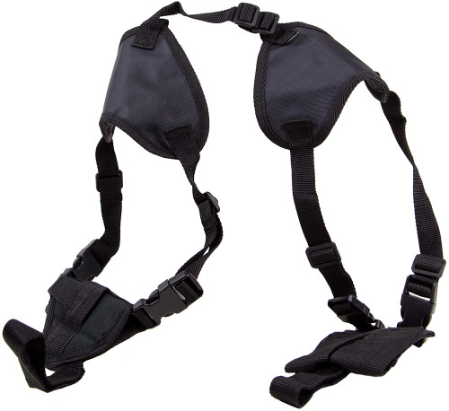 BULLDOG CASE COMPANY Bulldog WSHD20 Deluxe Shoulder Harness Black Nylon Harness Fits Ruger LCP/Glock 42/2-3" Barrel Ambidextrous