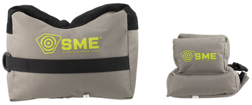 GSM OUTDOORS SME SMEGRF Front & Rear Gun Rest  Inert Poly Bead Filled Shooting Bags, Suede Leather Topper, Non-Slip Bottom, 600D Polyester