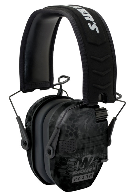 GSM OUTDOORS Walker's GWPRSEMYP Razor Slim Electronic Muff 23 dB,Over the Head,  Typhoon Camo/Black Polymer