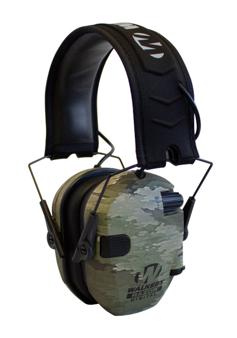 GSM OUTDOORS Walker's GWPDRSEMAIX Razor PRO Digital Electronic Muff Polymer 23 dB Over the Head ATACS-IX Camo/Black Adult
