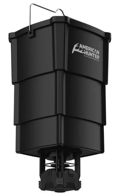 GSM OUTDOORS American Hunter AHNFECON Nesting Hopper w/Econ Feeder Kit Collapsible 16 Programs 1-30 Seconds Duration 5 Gallon Capacity Black