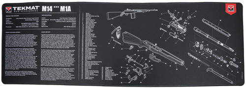 TEKMAT (GSM) TekMat TEKR44M14 M14 (M1A) Cleaning Mat Black/White Rubber 15"x44" M14 (M1A) Parts Diagram