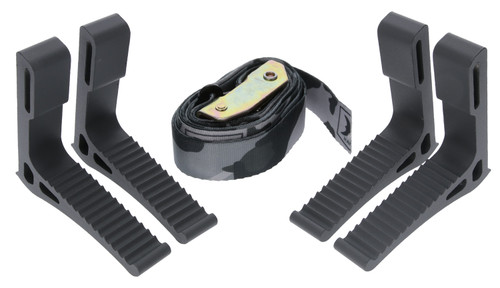GSM OUTDOORS Hawk HWKSTP4PK Monkey Bar Steps Black Aluminum 4 Pack