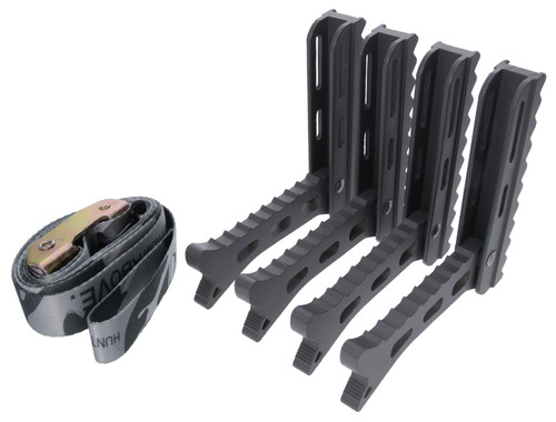 GSM OUTDOORS Hawk HWKHHSTP4P Helium Steps Black Aluminum 4 Pack