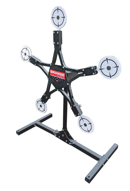BIRCHWOOD CASEY (GSM) Birchwood Casey TXSPT Texas Star Plinking Target Handgun/Rifle/Shotgun Black/Gray AR500 Steel Star 0.37" Thick Standing