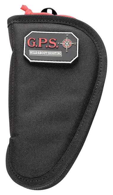 GPS BAG/GOUTDOORS(GSM) GPS Bags 1004CPCB Discreet Case  w/ Black Finish w/ Lockable Zipper for 4" or Less Barrel Handgun