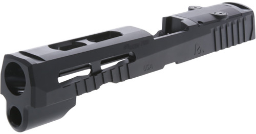RIVAL ARMS (GSM) Rival Arms RARA10G306A Precision Slide A1 Black QPQ Steel, Ported, Front & Rear Serrations, RMS Optic Cut Fits Glock 43/43X