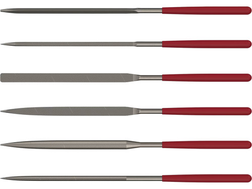BIRCHWOOD CASEY (GSM) Birchwood Casey GSFS Gunsmithing File Set Red/Silver Carbon Steel 5.50" Long