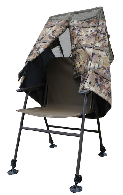 HIGDON DECOYS MOmarsh 31518 Invisi-Chair  Vertical Blind Camo