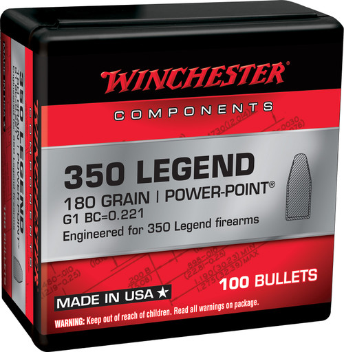 WINCHESTER AMMUNITION Winchester Ammo WB350P180X Centerfire Rifle  350Legend 180gr Power Point 100 Per Box/10 Case