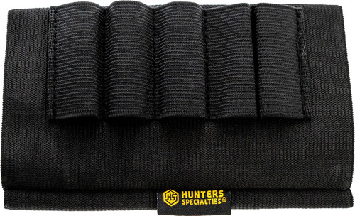 HUNTERS SPECIALTIES (GSM) Hunters Specialties 00685 Buttstock Shell Holder  Black Elastic 5rd Shotgun