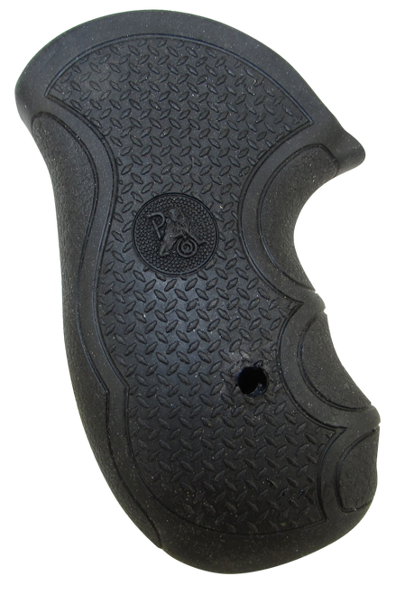 PACHMAYR GUN WORKS INC Pachmayr 02483 Diamond Pro Grip Diamond Checkering Black Rubber with Finger Grooves for Ruger SP101