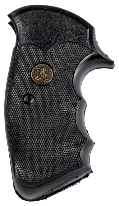 PACHMAYR GUN WORKS INC Pachmayr 03265 Gripper Professional Grip Checkered Black Rubber with Finger Grooves for S&W K/L Frame with Square Butt