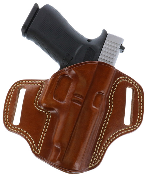 GALCO INTERNATIONAL Galco CM270 Combat Master  OWB Tan Leather Belt Slide Fits Browning Hi-Power/Springfield SA-35/Girsan MC P35/Match Right Hand
