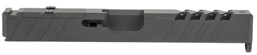 TACFIRE INC TacFire  Replacement Slide  40 S&W Graphite Black Cerakote Stainless Steel with Optics Cut & Slide Ports for Glock 22 Gen3