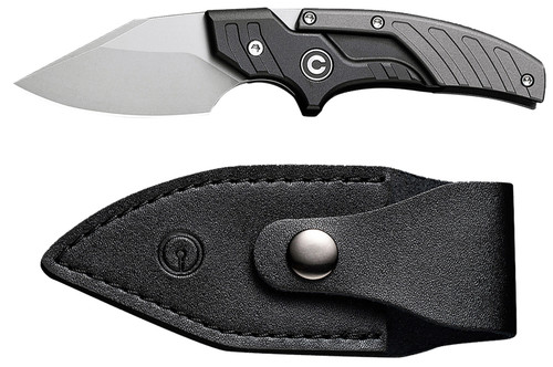ALLEDGE INTERNATIONAL Civivi Knives C21036-3 Typhoeus  2.27" Adjustable Fixed Stonewashed Plain 14C28N Steel Blade, 3.98" Black/Gray Textured Aluminum Handle