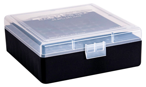 BERRYS MANUFACTURING INC Berry's 15382 Ammo Box  38Special/357Mag Clear/Black Plastic 100rd
