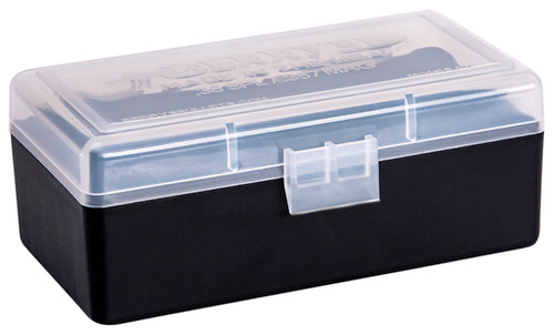 BERRYS MANUFACTURING INC Berry's 61687 Ammo Box  38 Special/357 Mag Clear/Black Polypropylene 50rd