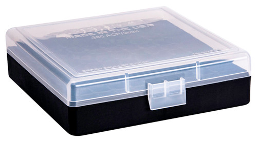 BERRYS MANUFACTURING INC Berry's 87412 Ammo Box  9mm/380ACP Clear/Black Polypropylene 100rd