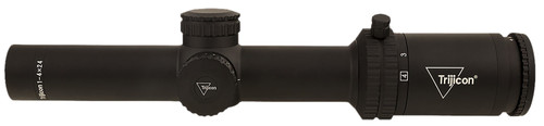 TRIJICON INC Trijicon 2900011 Credo  Matte Black 1-4x24mm 30mm Tube LED Illuminated Red MRAD Ranging Reticle