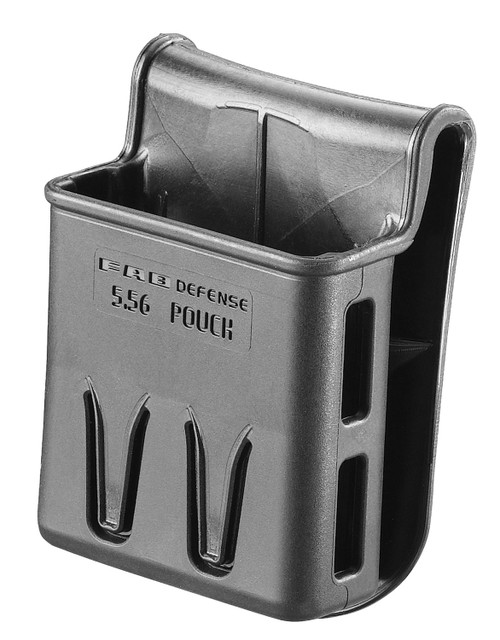 FAB Defense FX556P M4 Mag Pouch Compatible w/ M16/ M4/ AR-15 Belt Mount Black Polymer Ambidextrous