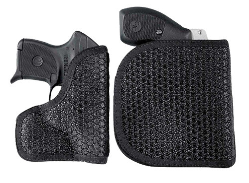 DeSantis Gunhide M44BJP6Z0 Super Fly  Pocket Black Rubberized Fabric Fits Colt Mustang Ambidextrous