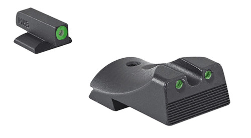 MEPRO USA LLC Meprolight USA 412183111 Hyper-Bright  Green Tritium Green Outline Front Sight-Green Tritium Black Outline Rear Sight Kimber 1911 Slant