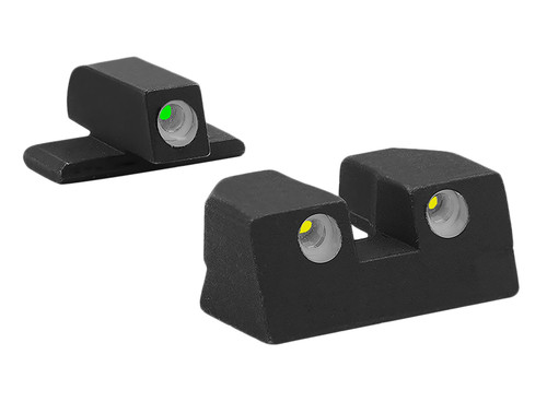 MEPRO USA LLC Meprolight USA 101103201 Tru-Dot  Green Tritium White Outline Front Sight-Yellow Tritium White Outline Rear Sight Sig Sauer P-Series P226/P320