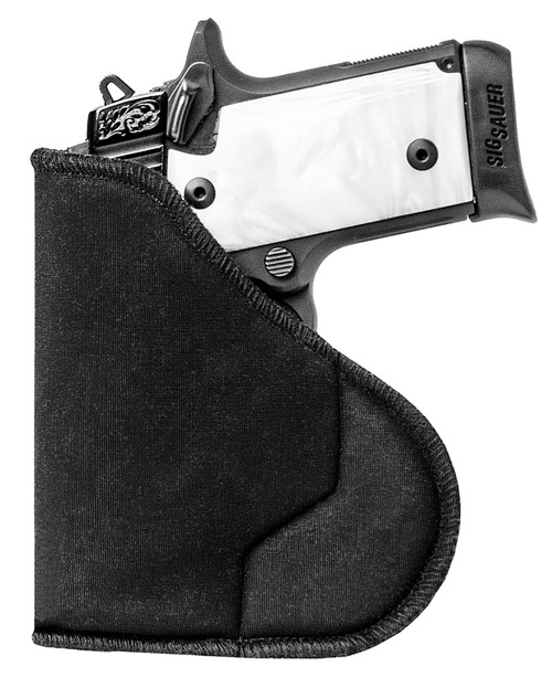 HEXMAG USA Sentry 35WB03BK HexGrip  IWB Black Nylon Pocket Fits Med Frame Auto .32/380 Fits 3-4" Barrel Ambidextrous