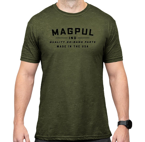 MAGPUL INDUSTRIES CORP Magpul MAG1112-317-2XL Go Bang Parts  OD Green Cotton/Polyester Short Sleeve 2XL