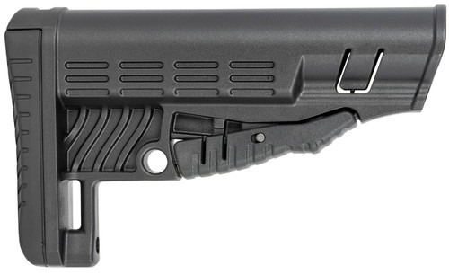 NCSTAR / VISM NcStar DLG-086 Classic Commercial Stock Black Polymer Adjustable Stock with Metal QD Bases & Rubber Butt Pad For Commercial Spec Buffer Tubes (Tube Not Included)