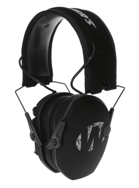GSM OUTDOORS Walker's GWPRSEMFS Razor Slim Electronic Freedom Muff 23 dB Over the Head Black w/Distressed Walker's Logo Polymer
