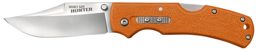 COLD STEEL (GSM) Cold Steel CS23JBZ Double Safe Hunter 3.50" Folding Clip Point Plain Satin 8Cr13MoV SS Blade, 4.88" Blaze Orange Textured GFN Handle