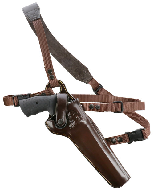 GALCO INTERNATIONAL Galco KK148H Kodiak Chest Holster Havana Brown Leather Sholder Strap,Torso Strap Fits Ruger Blackhawk 7.50" Fits Freedom Arms 83 7.50" Right Hand