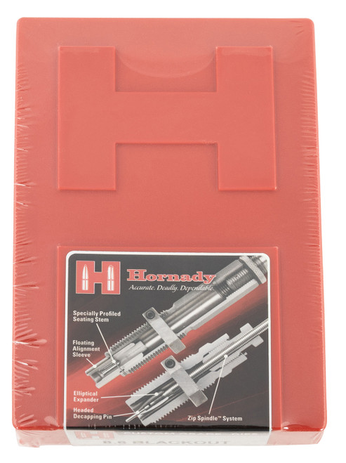 HORNADY MFG CO Hornady 546442 Custom Grade Series III 2 Die Set for 8.6 Blackout Includes Sizing Seater