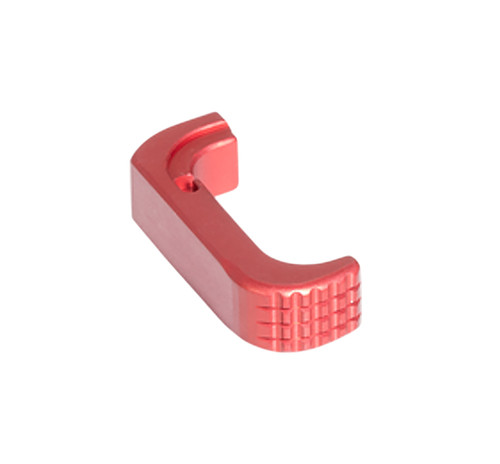 TIMBER CREEK OUTDOOR INC Timber Creek Outdoors GL43XEMRR Glock 43X Extended Magazine Release Anodized Red Aluminum