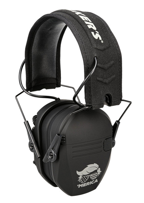 GSM OUTDOORS Walker's GWPRSEMT24MERBLK Razor Merica Muffs 23dB Over the Head Black