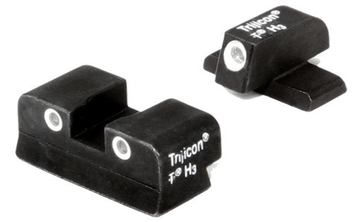 TRIJICON INC Trijicon 600465 Bright & Tough Night Sights  Green/Tritium White Outline Front Sight-Green/Tritium White Outline Rear Sight Sig Sauer .40 S&W/.45 ACP #6 Front/#8 Rear