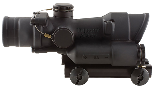 TRIJICON INC Trijicon 100432 ACOG  4x 32mm Obj 36.80 ft @ 100 yds FOV Matte Black Finish LED Illuminated Green Crosshair 300 Blk