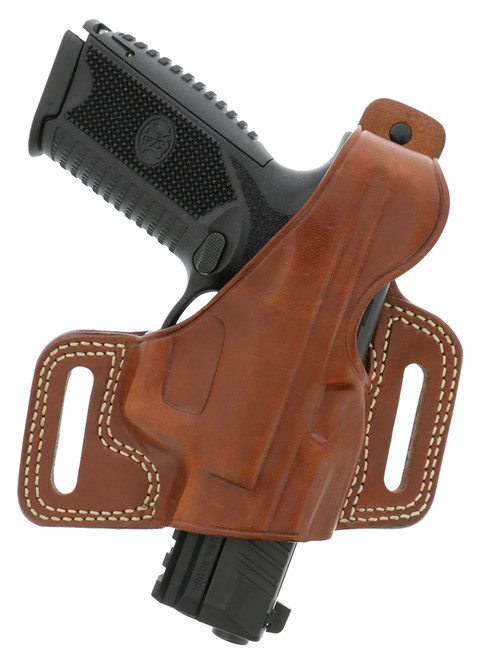 GALCO INTERNATIONAL Galco SIL212 Silhouette  OWB Tan Leather Belt Slide Fits 1911 Fits 3.50" Barrel Right Hand