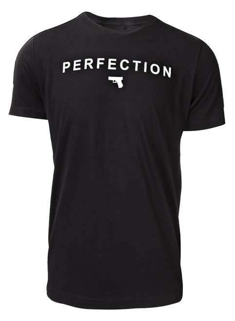 GLOCK INC Glock AA75125 Perfection Pistol  Black Cotton Short Sleeve Medium