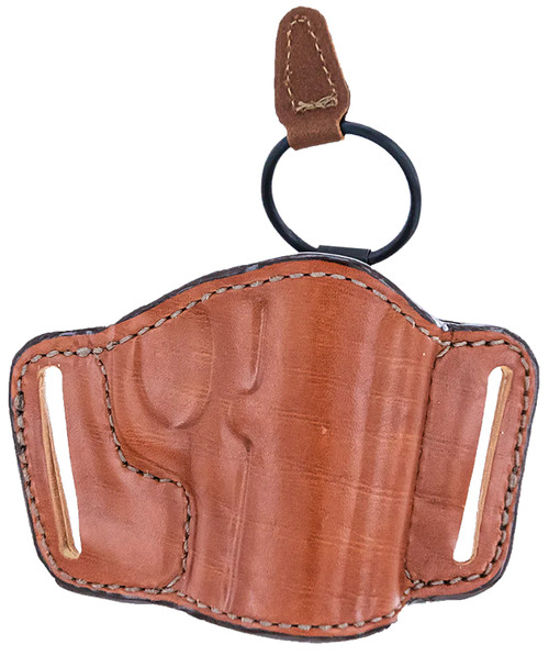BIANCHI INTERNATIONAL Bianchi 19256 105 Minimalist  OWB Size 14 Tan Leather Belt Slide Compatible w/Sig P365/Glock 42/Bersa Thunder/S&W 1911 Belt Up to 1.75" Wide Right Hand