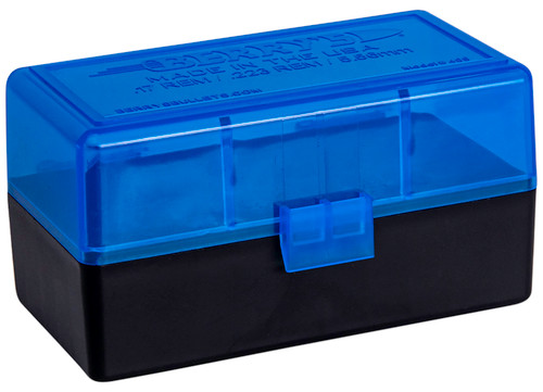 BERRYS MANUFACTURING INC Berry's 44661 Ammo Box  223Rem/5.56NATO Blue/Black Polypropylene 50rd