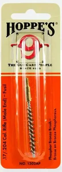 HOPPES RIFLE BRUSH ( EACH ) 17/204 CAL PHOSPHOR BRONZE ( 10 PER CASE )