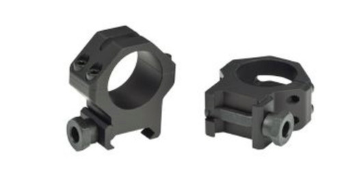 WEAVER PICATINNY FOUR HOLE RINGS 1 IN MED MATTE ( 6 PER CASE )