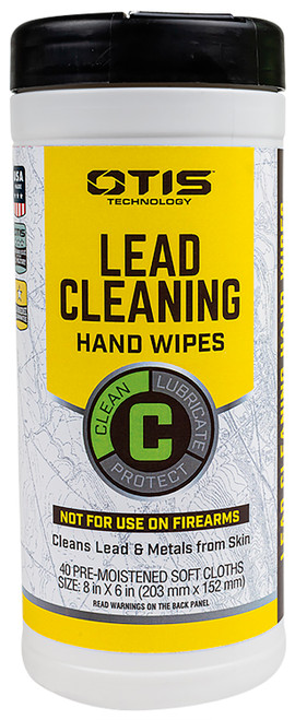 OTIS TECHNOLOGY INC Otis FG40CLRW Lead Cleaning Hand Wipes Cleans Lead & Metals from Skin 40 Count Can