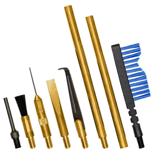 OTIS TECHNOLOGY INC Otis FG932 Brass Scraper Tool Set MSR/AR Multi-Caliber Pieces Brass Nylon Bristles